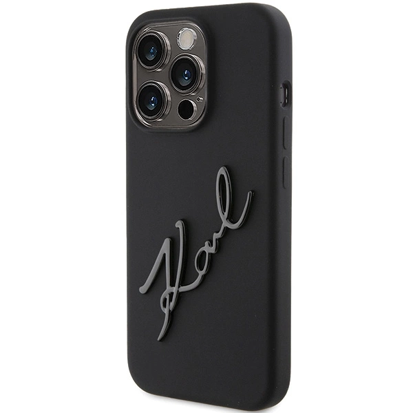 Etui Karl Lagerfeld Silicone Karl Script na iPhone 15 Pro - czarne