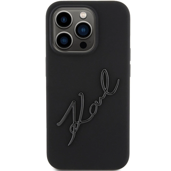 Etui Karl Lagerfeld Silicone Karl Script na iPhone 15 Pro - czarne