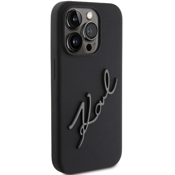 Etui Karl Lagerfeld Silicone Karl Script na iPhone 15 Pro - czarne