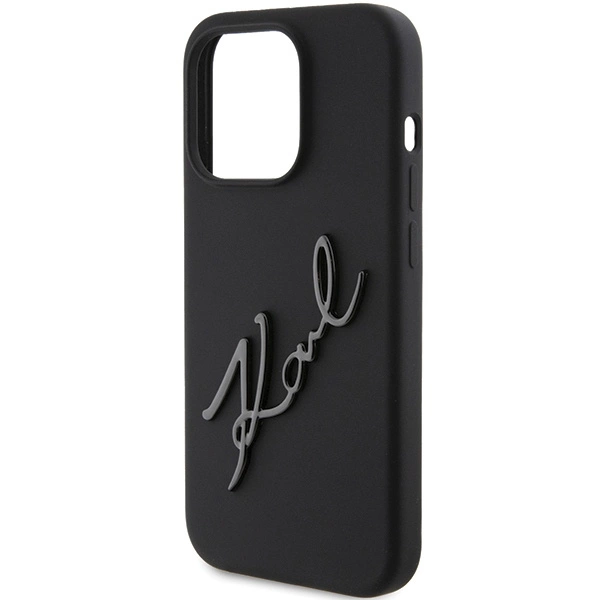 Etui Karl Lagerfeld Silicone Karl Script na iPhone 15 Pro - czarne