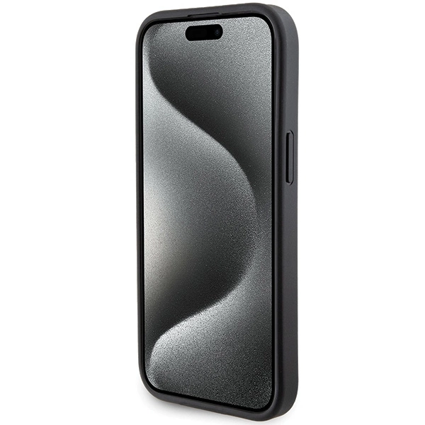 Etui Karl Lagerfeld Gripstand Saffiano Karl&Choupette Pins na iPhone 15 Plus / 14 Plus - czarne