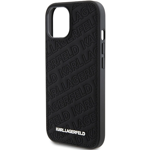 Etui Karl Lagerfeld Quilted K Pattern na iPhone 15 Plus / 14 Plus - czarne