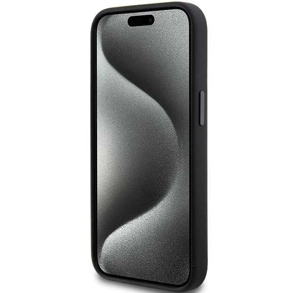 Etui Karl Lagerfeld Silicone Choupette Metal Pin na iPhone 15 Plus / 14 Plus - czarne