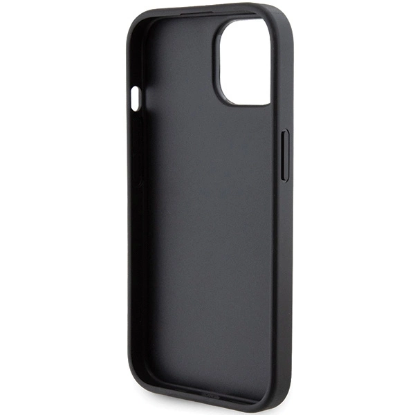 Etui Karl Lagerfeld Gripstand Saffiano Choupette Pins na iPhone 15 - czarne