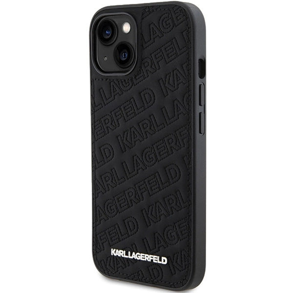 Etui Karl Lagerfeld Quilted K Pattern na iPhone 15 - czarne