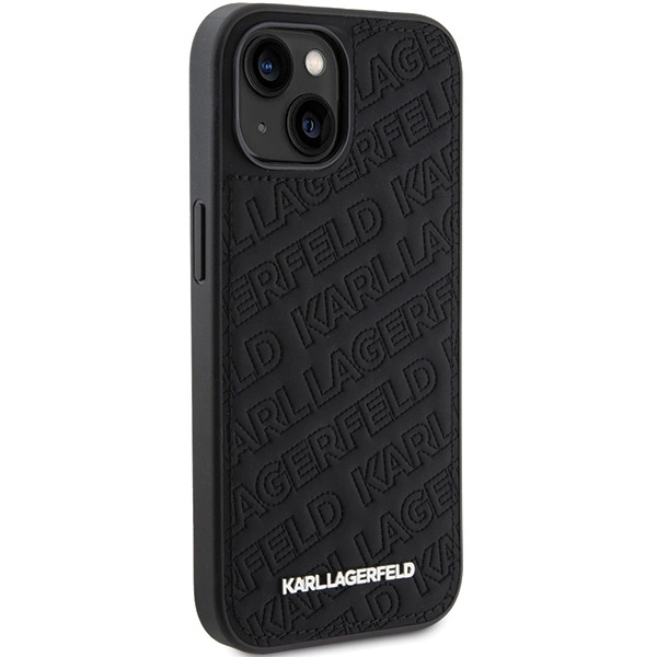 Etui Karl Lagerfeld Quilted K Pattern na iPhone 15 - czarne