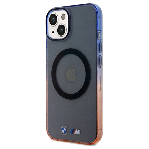 Etui BMW Gradient Bumper MagSafe na iPhone 15 Plus / 14 Plus - szare