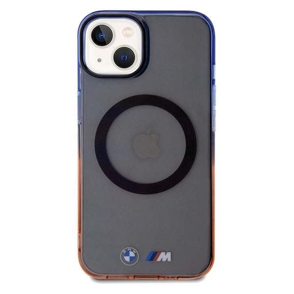 Etui BMW Gradient Bumper MagSafe na iPhone 15 Plus / 14 Plus - szare