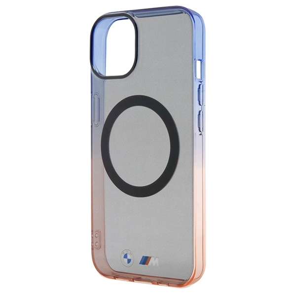 Etui BMW Gradient Bumper MagSafe na iPhone 15 Plus / 14 Plus - szare