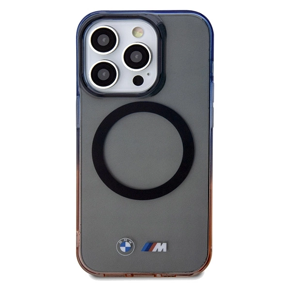 Etui BMW Gradient Bumper MagSafe na iPhone 15 Pro Max - szare