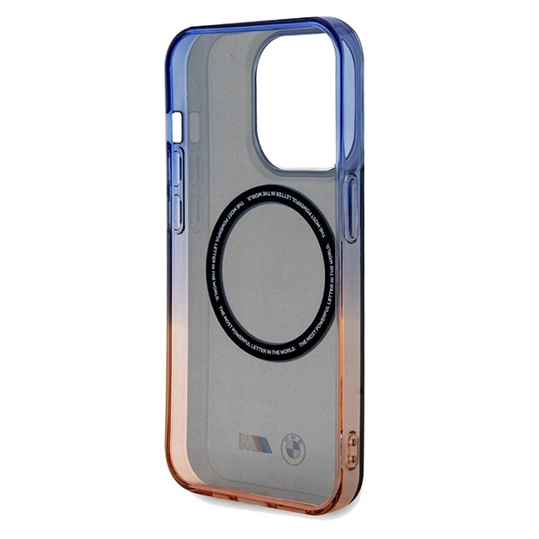 Etui BMW Gradient Bumper MagSafe na iPhone 15 Pro Max - szare