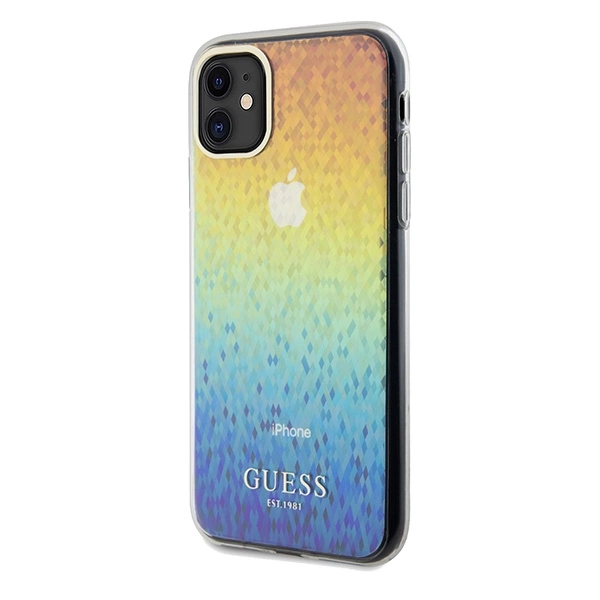 Etui Guess IML Faceted Mirror Disco Iridescent na iPhone 11 / Xr - wielokolorowe