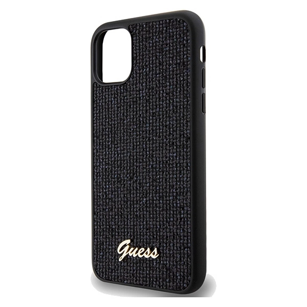 Etui Guess Disco Metal Script na iPhone 11 / Xr - czarne