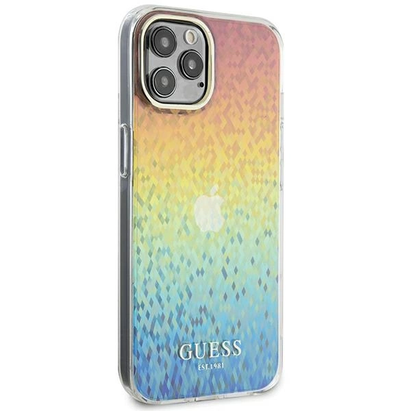 Etui Guess IML Faceted Mirror Disco Iridescent na iPhone 12/12 Pro - wielokolorowe