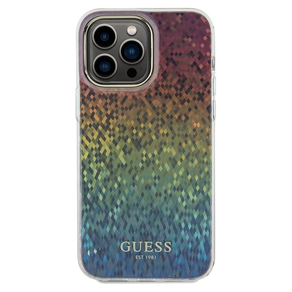 Etui Guess IML Faceted Mirror Disco Iridescent na iPhone 13 Pro Max - wielokolorowe