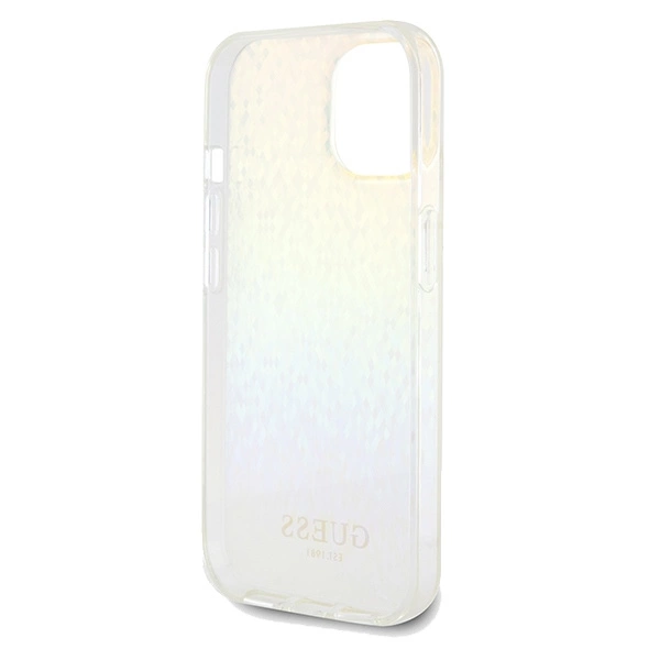 Etui Guess IML Faceted Mirror Disco Iridescent na iPhone 14 / 15 / 13 - wielokolorowe