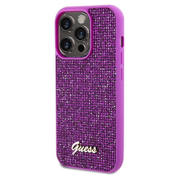 Etui Guess Disco Metal Script na iPhone 14 Pro Max - fuksjowe