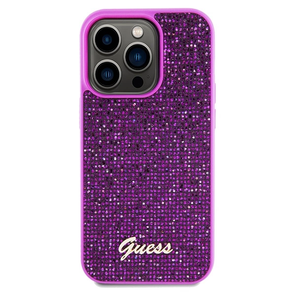 Etui Guess Disco Metal Script na iPhone 14 Pro Max - fuksjowe