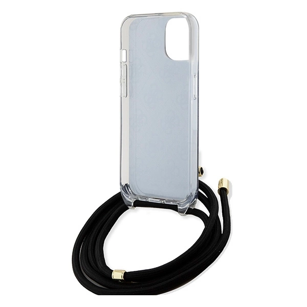 Etui Guess Crossbody Cord 4G Print na iPhone 15 / 14 / 13 - czarne