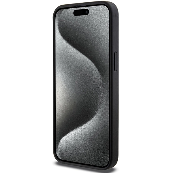 Etui Karl Lagerfeld Gripstand Saffiano Choupette Pins na iPhone 13 Pro / 13 - czarne