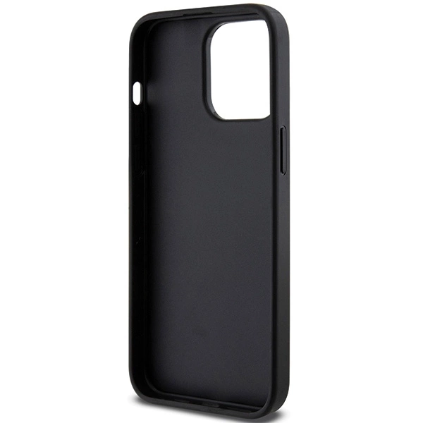 Etui Karl Lagerfeld Gripstand Saffiano Choupette Pins na iPhone 13 Pro Max - czarne