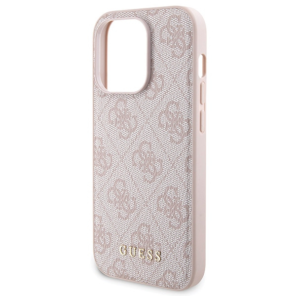 Zestaw Guess GUBPM5P15L4GEMGP iPhone15 Pro 6.1" hardcase + Powerbank 5000mAh MagSafe różowy/pink 4G Metal Logo