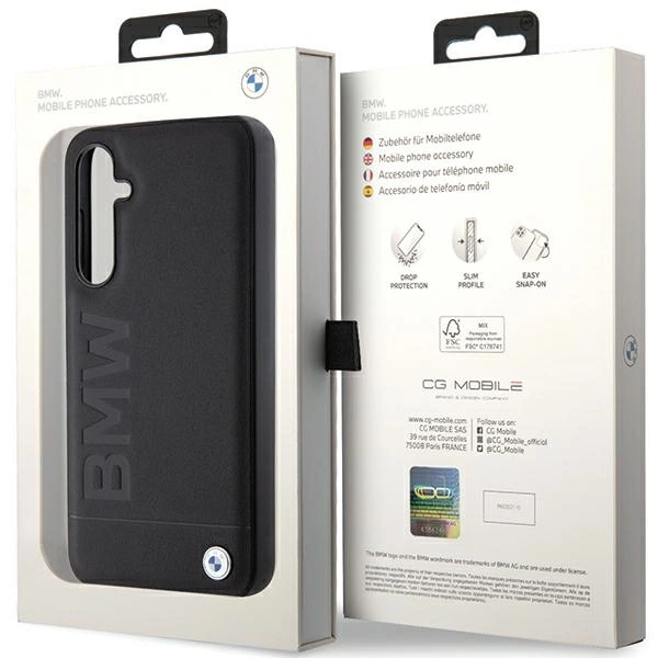 Etui BMW Leather Hot Stamp na Samsung Galaxy S23 FE - czarne