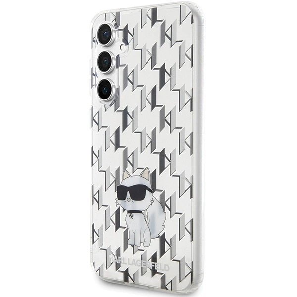 Etui Karl Lagerfeld Monogram Choupette na Samsung Galaxy S23 FE - przezroczyste