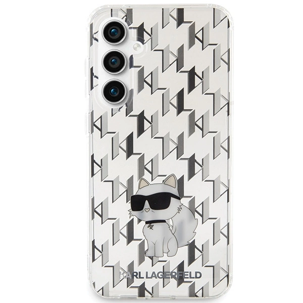 Etui Karl Lagerfeld Monogram Choupette na Samsung Galaxy S23 FE - przezroczyste
