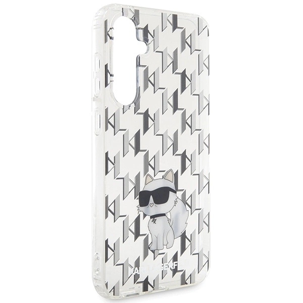 Etui Karl Lagerfeld Monogram Choupette na Samsung Galaxy S23 FE - przezroczyste
