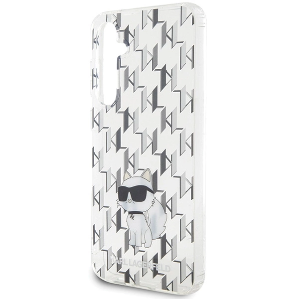 Etui Karl Lagerfeld Monogram Choupette na Samsung Galaxy S23 FE - przezroczyste