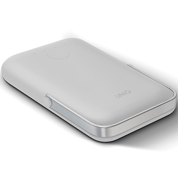 UNIQ Powerbank Hoveo 5000mAh USB-C 20W PD Fast charge Wireless Magnetic jasnoszary/chalk grey