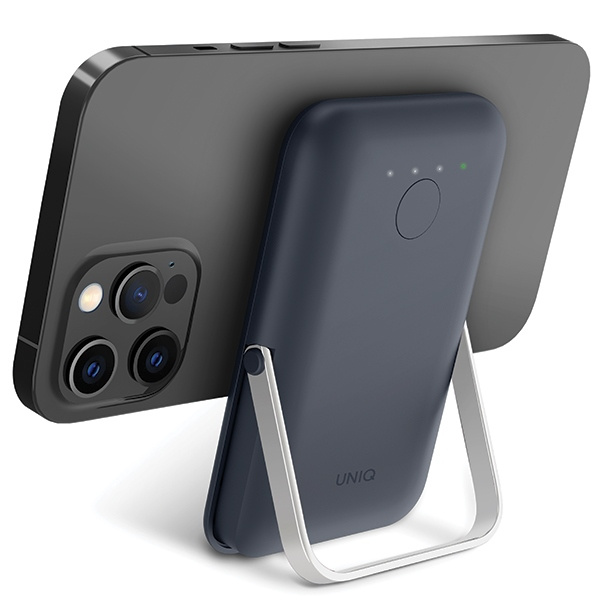 UNIQ Powerbank Hoveo 5000mAh USB-C 20W PD Fast charge Wireless Magnetic niebieski/storm blue
