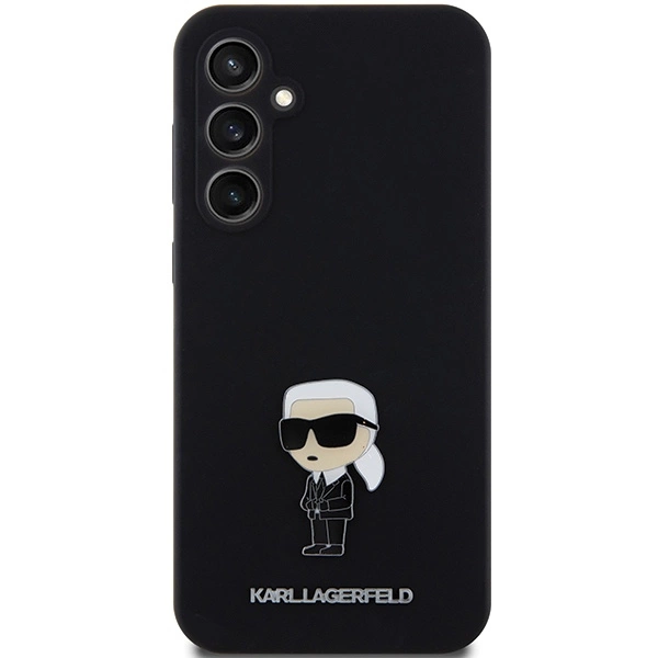 Etui Karl Lagerfeld Silicone Ikonik Metal Pin na Samsung Galaxy S23 FE - czarne