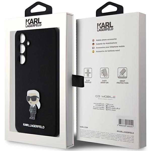 Etui Karl Lagerfeld Silicone Ikonik Metal Pin na Samsung Galaxy S23 FE - czarne
