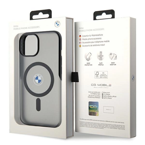 Etui BMW IML Signature MagSafe na iPhone 15 Plus / 14 Plus - czarne