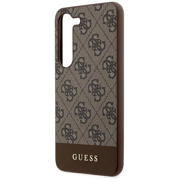 Etui Guess 4G Stripe Collection na Samsung Galaxy S24+ - brązowe