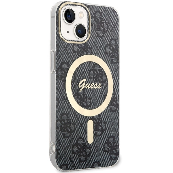 Etui Guess 4G MagSafe na iPhone 15 Plus / 14 Plus - czarne