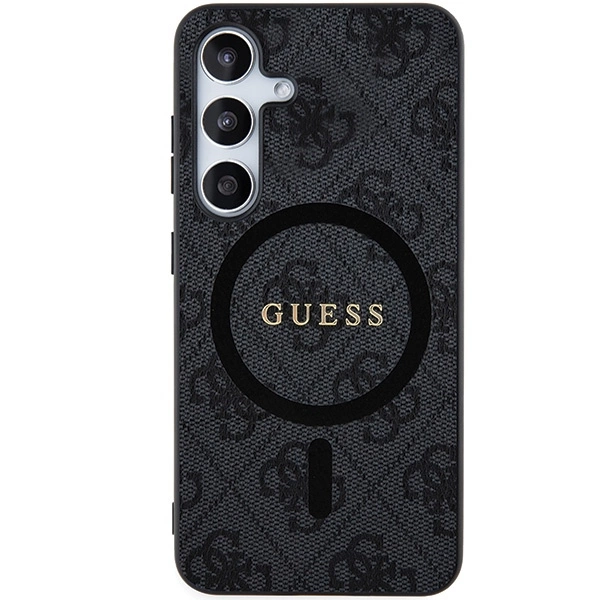 Etui Guess 4G Collection Leather Metal Logo MagSafe na Samsung Galaxy S24 - czarne