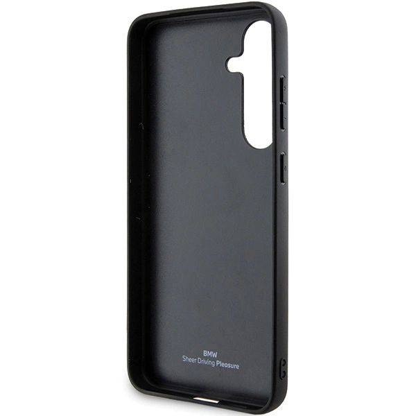 Etui BMW Signature Leather Crossing Lines Pattern na Samsung Galaxy S24+ - czarne