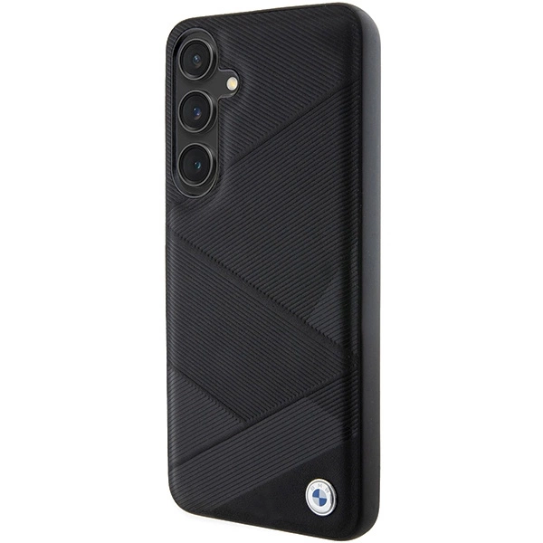 Etui BMW Signature Leather Crossing Lines Pattern na Samsung Galaxy S24 - czarne