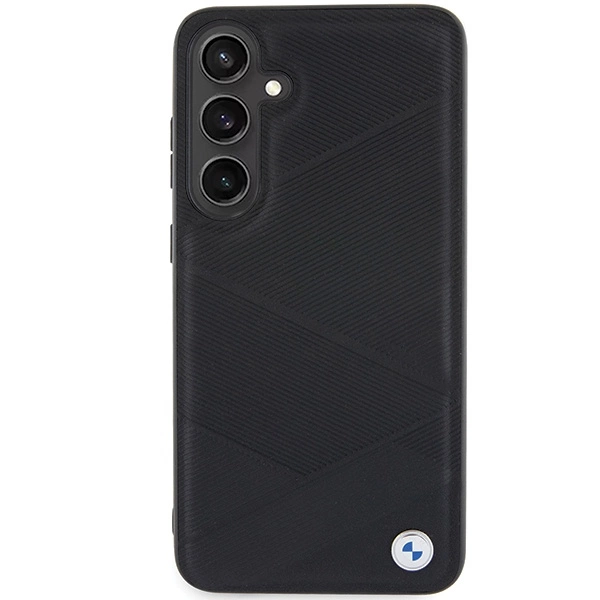 Etui BMW Signature Leather Crossing Lines Pattern na Samsung Galaxy S24 - czarne