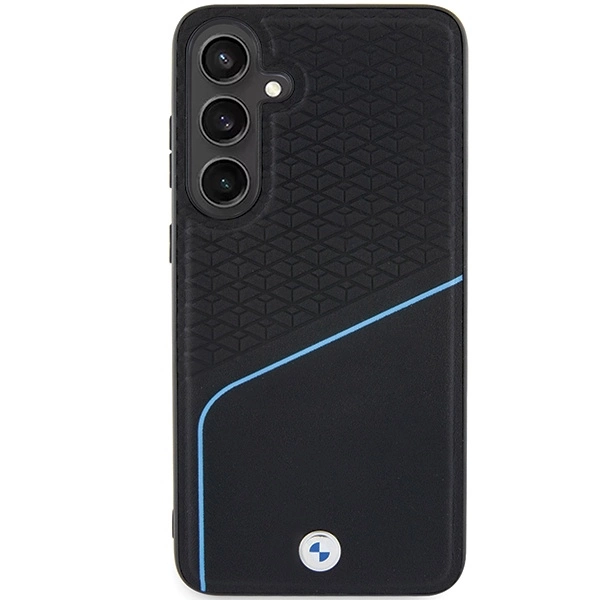 Etui BMW Signature Leather Textured & Line MagSafe na Samsung Galaxy S24 - czarne