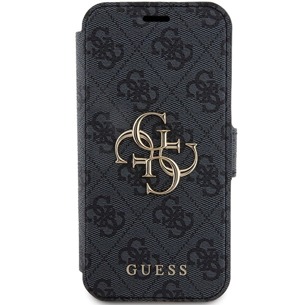 Etui Guess 4G Metal Logo na iPhone 15 Pro - szare