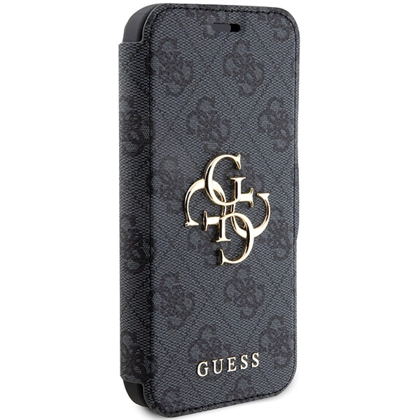 Etui Guess 4G Metal Logo na iPhone 15 Pro - szare