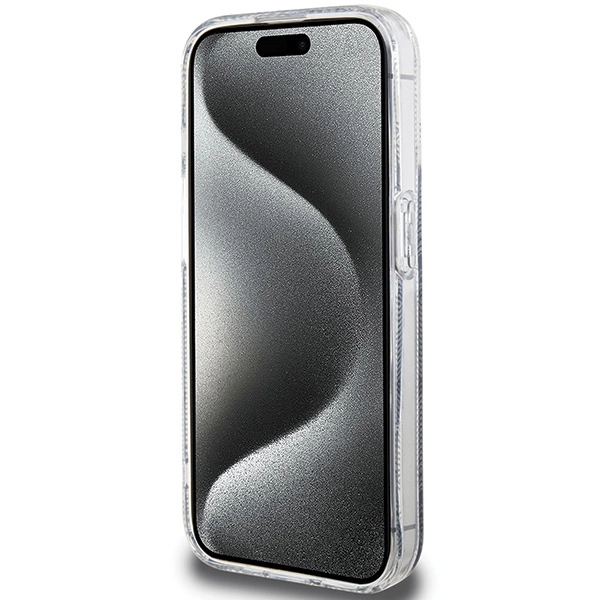 Etui Guess IML GCube MagSafe na iPhone 15 Pro - czarne