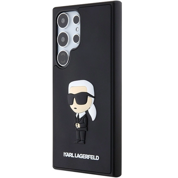 Etui Karl Lagerfeld 3D Rubber Ikonik na Samsung Galaxy S24 Ultra - czarne