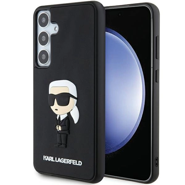 Etui Karl Lagerfeld 3D Rubber Ikonik na Samsung Galaxy S24 - czarne