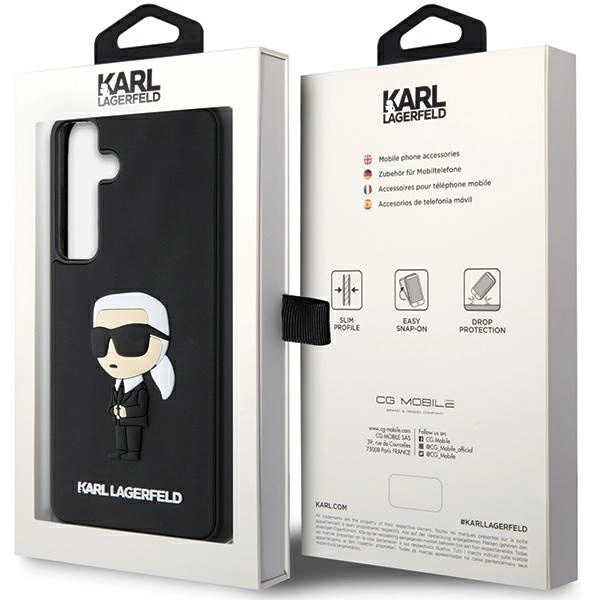 Etui Karl Lagerfeld 3D Rubber Ikonik na Samsung Galaxy S24 - czarne