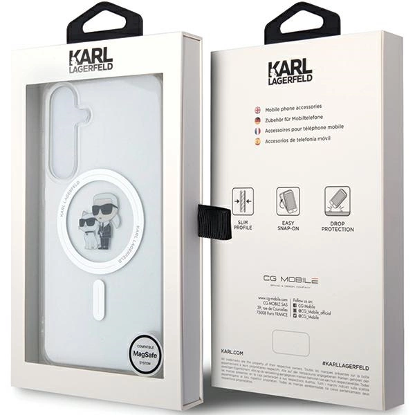 Etui Karl Lagerfeld IML Karl&Choupette MagSafe na Samsung Galaxy S24 - przezroczyste